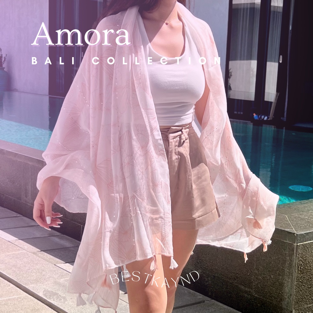 Amora Shawl - Bali Collection | The Best Kaynd |  Premium Scarf Selendang Pashmina Syal Shawl Pasmina Hijab Kain Batik