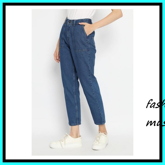 Celana Jins Cewek Kekinian Ukuran Jumbo Jeans Levis Import Distro Lu797 Fwr - 27-34 Monna Ripped J C
