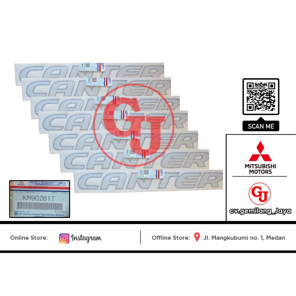 STIKER / STICKER CANTER MITSUBISHI CANTER ORIGINAL KM902617