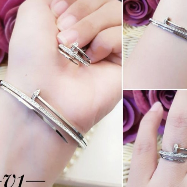 Titanium Set Gelang dan Cincin Gc235