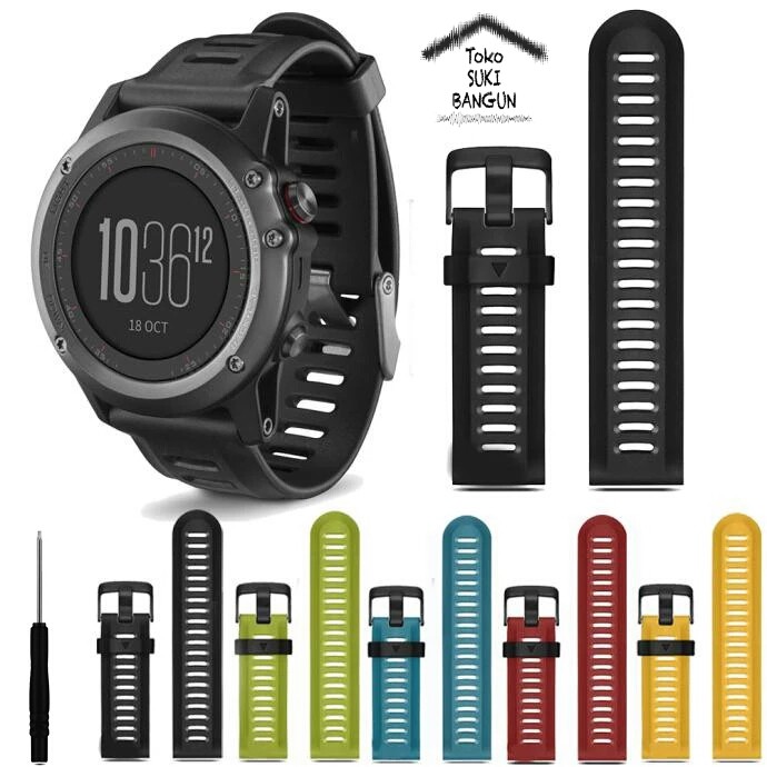 TALI JAM Garmin Fenix 3 Sport Rubber Silicone Watch Band Strap