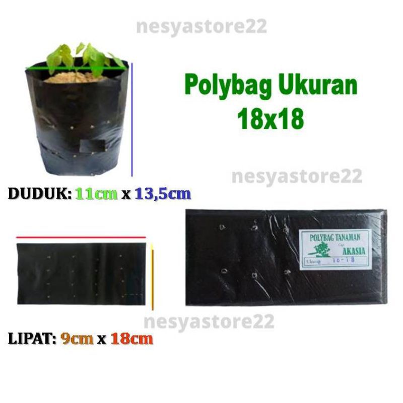 Polibag Polybag Polibek Ukuran 18x18 Eceran 1 Lembar