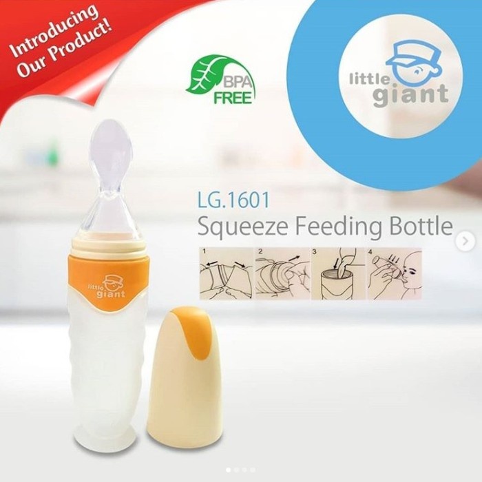 LITTLE GIANT Squeeze Feeder Baby Feeding Bottle Botol Sendok Bayi