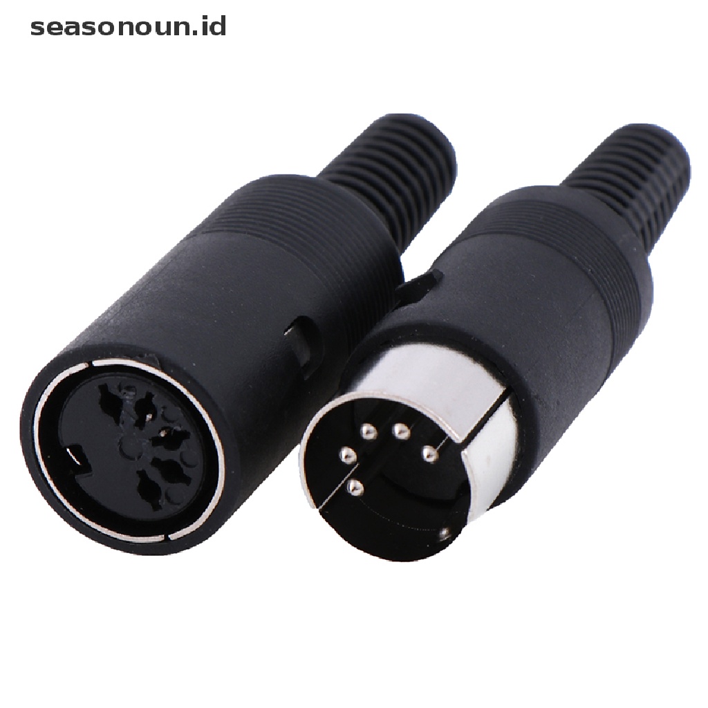 【seasonoun】 DIN Plug Socket Connector 3/4/5/6/7/8 PIN Male/Female Chassis Cable Mount .