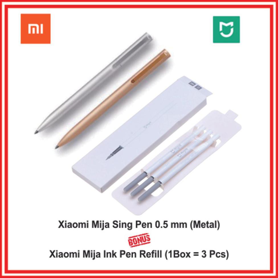 

Pulpen Xiaomi Mijia Sign Pen METAL - GOLD Bonus Mijia Ink Pen Refill