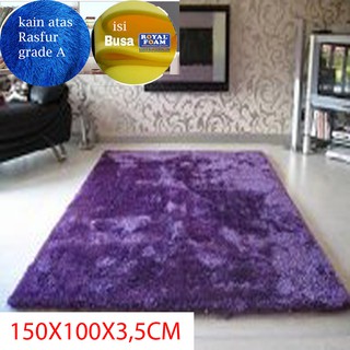  karpet  bulu  rasfur 150x100xtebal 3 5cm Shopee Indonesia