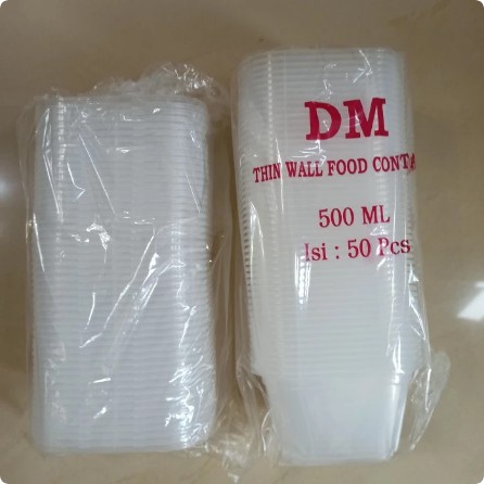 Thin Wall Food Container Kotak 500ml