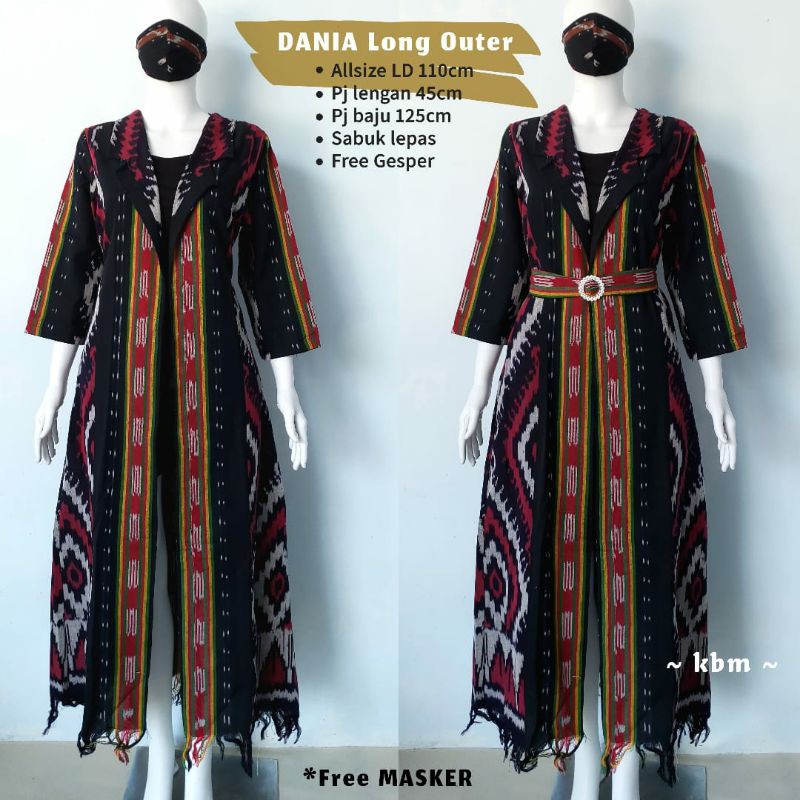 Long Blazer Tenun Troso Lurik Asli Jepara