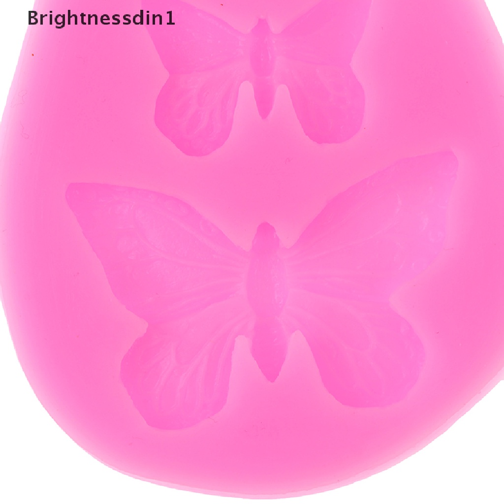 1 In 1 Cetakan Kue Bentuk Kupu-Kupu 3D Bahan Silikon Untuk Dekorasi