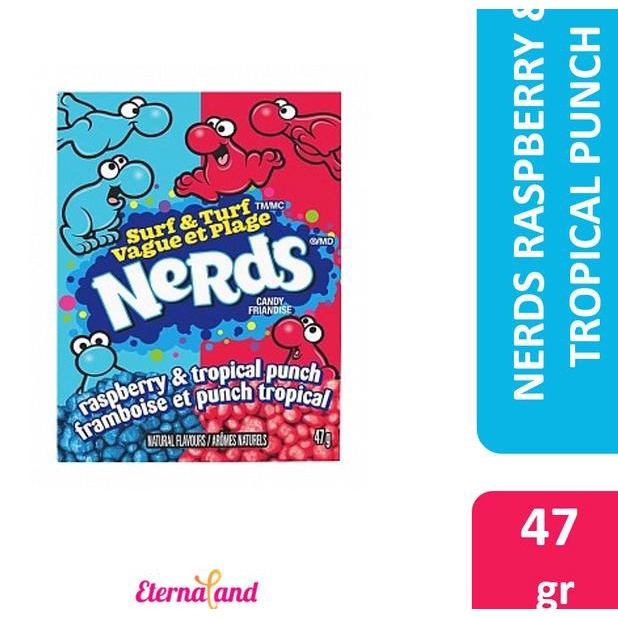 

✿ Nerds Surf & Turf Raspberry Framboise Tropical Punch 47g Permen buah ☇
