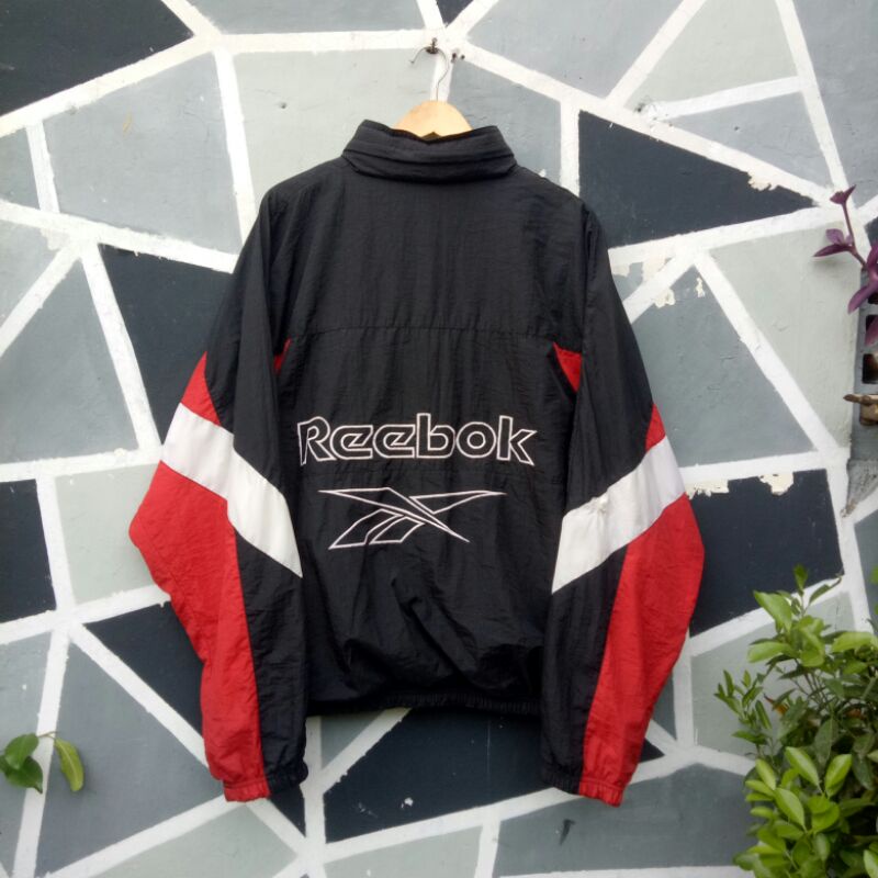 JAKET PARASUT WINDERBREAKER REEBOK SECOND BRAND PRELOVED ORIGINAL MURAH STARTER
