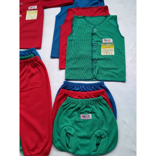 Set Baju Bayi Newborn Kutung Celana Pop+Topi STK