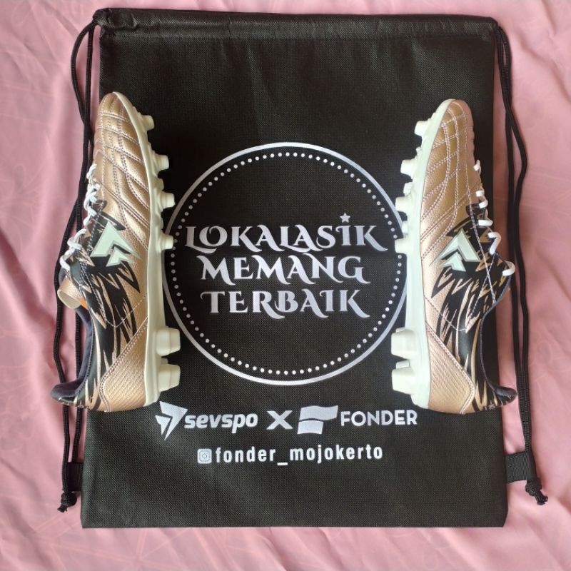 (free gymsack) Sepatu Sepakbola Sevspo Garuda Pink  Metalik