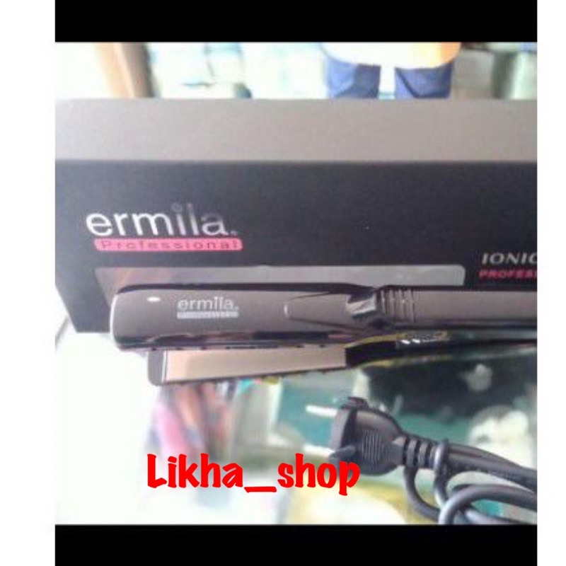 catok ERMILA 2in1 Ionic+Ozonic plat Titanium lebar 2 jari