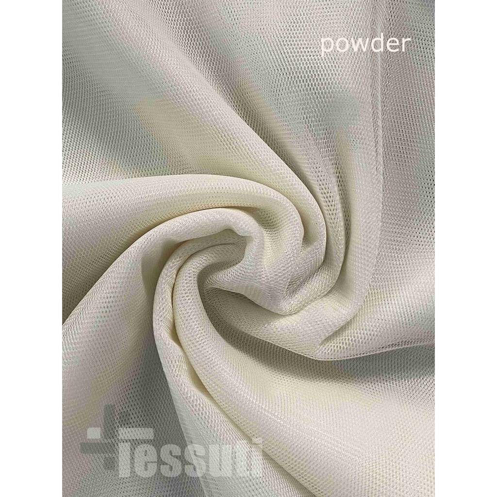 KAIN TILE HALUS POLOS / SOFT TULLE-powder