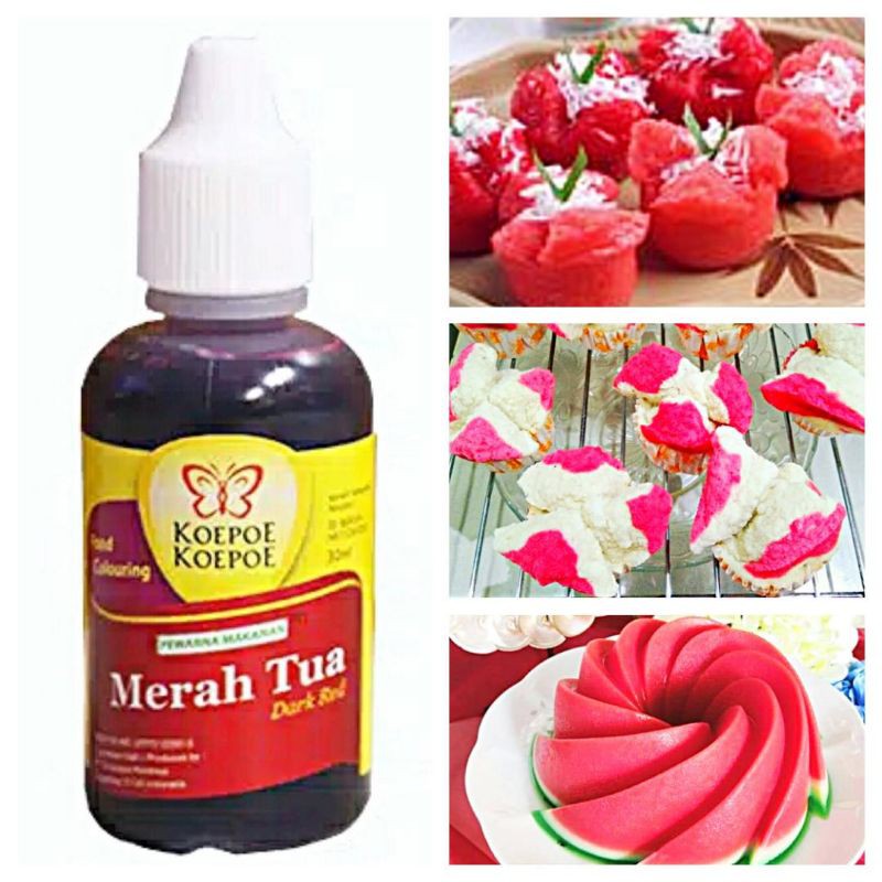 

Pewarna merah tua 30 ml pewarna makanan koepoe koepoe pewarna minuman pewarna cake kue bolu