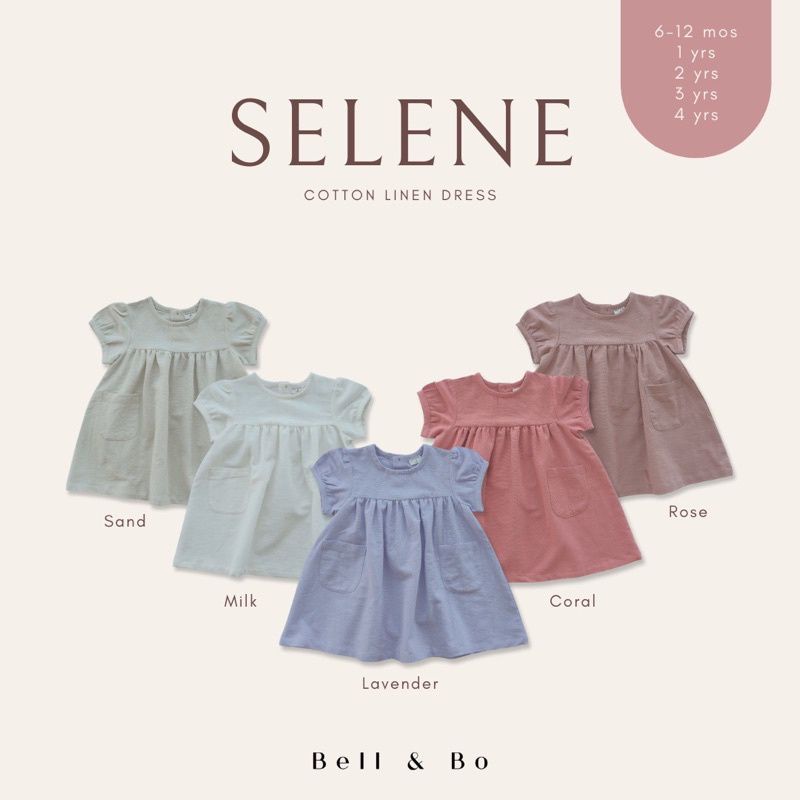 Baju Dress Anak - SELENE DRESS BELL &amp; BO