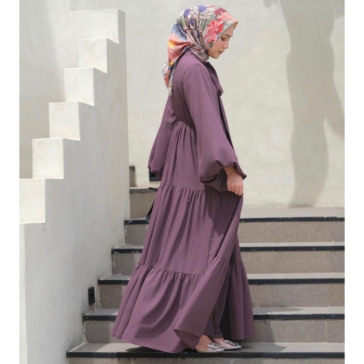 (TERBARU) GAMIS BLESIA RUFFLE MAXI MIDI DRESS REMAJA WANITA / GAMIS REMPEL SUSUN LENGAN BALON TERBARU