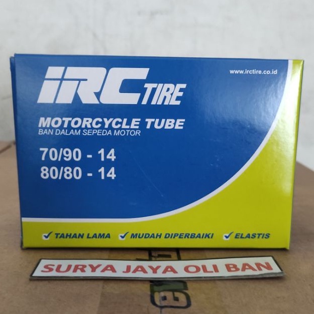 Ban Dalam IRC 70/90-14 80/80-14  / Ban Dalam Roda Depan Sepeda Motor Matic 100% ORIGINAL