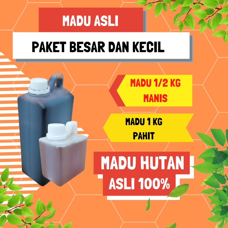 

Paket Mix Madu Murni Pahit dan Manis Asli Hutan Multiflora Nusantara Madu Asli Murni Asli Alami 100% Madu Hutan Asli