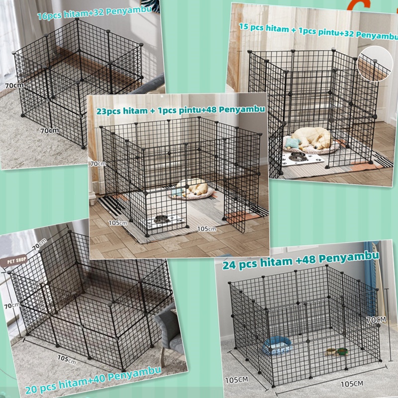 DIY Kandang Hewan Peliharaan / Kandang Kucing / Kandang Anjing / Kandang Hamster / Kandang Kelinci / Kandang Burung / Kandang Kucing Tingkat /Pagar Hewan