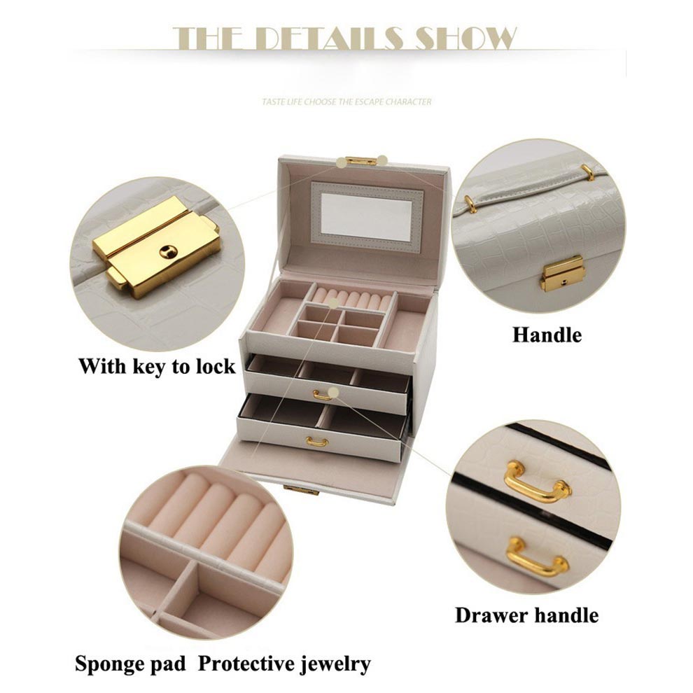 Kotak Penyimpanan Perhiasan &amp; Aksesoris Organizer Display 3 Layer