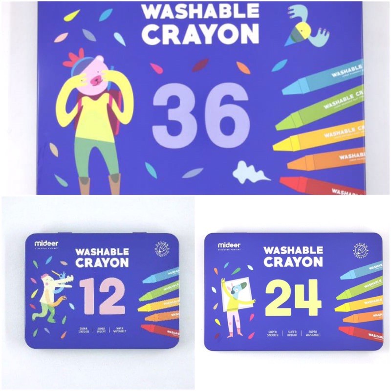 

Mideer washable crayon isi 12, 24, 36