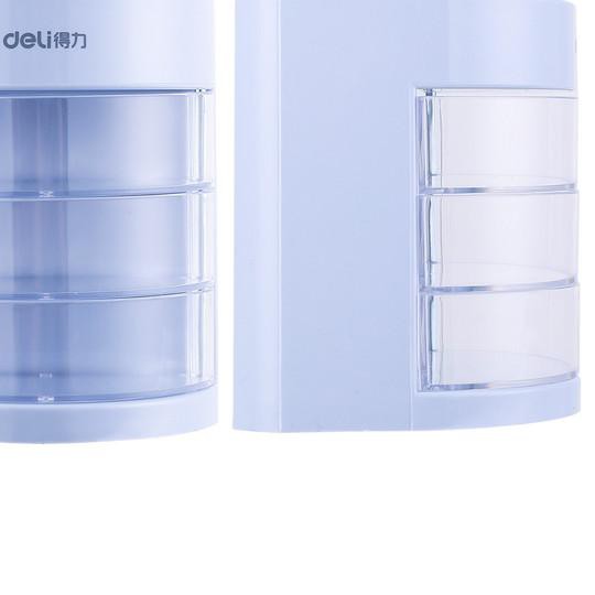 

✩ Deli Desk Organizer Tempat Alat Tulis Pulpen Pensil laci putar (9152) - Biru ⅍