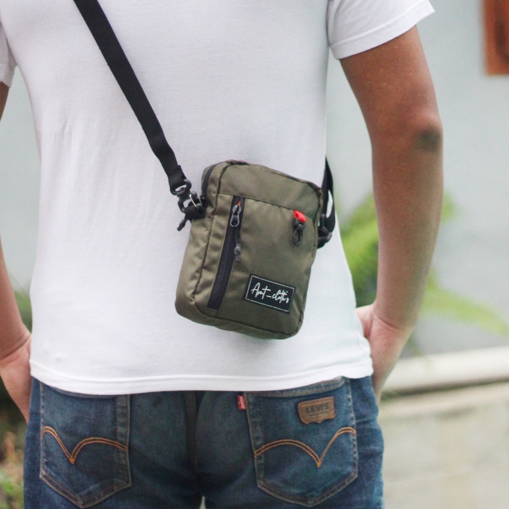 Amt_Cloth's Tas Selempang - Sling Phone - Black - Army - Navy - Sling Bag