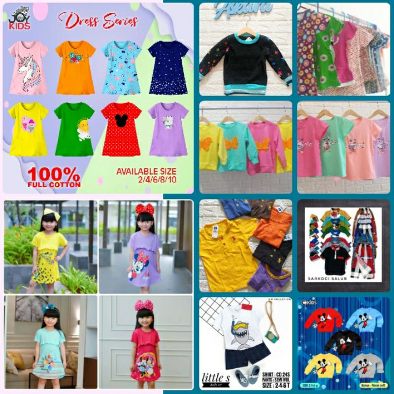 PAKET USAHA BAJU ANAK 500rb isi 20pcs mix