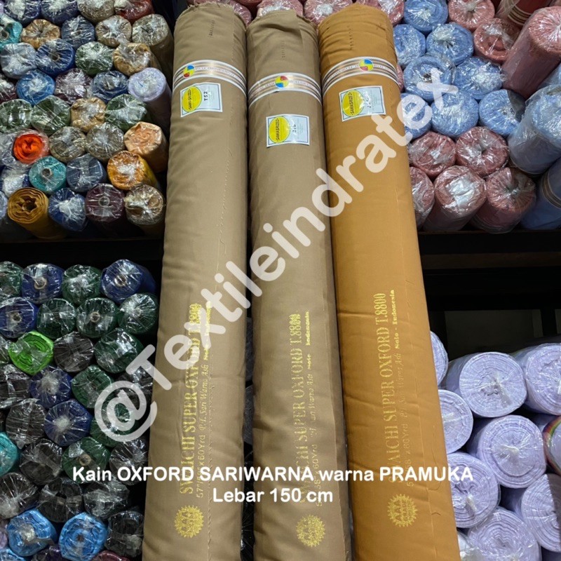 ( per 1 roll ) KAIN OXFORD SARI WARNA PRAMUKA SARIWARNA SWAICHI LEBAR 150 CM BAHAN BAJU SERAGAM PRAMUKA