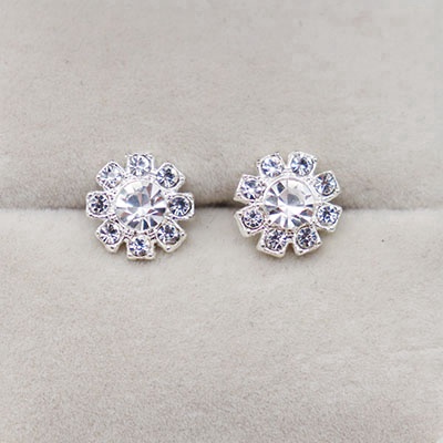 Anting Mutiara Pejantan Kristal Fashion Heart Pearl Crystal Stud Earring Charm Zircon Star Earrings Jewelry for Women Lady Gift-16