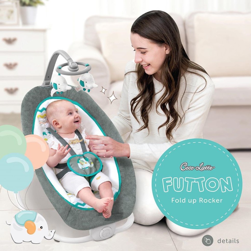 cocolatte bouncer rocker futton fold up rocker bouncer bayi coco latte futton bouncer rocker