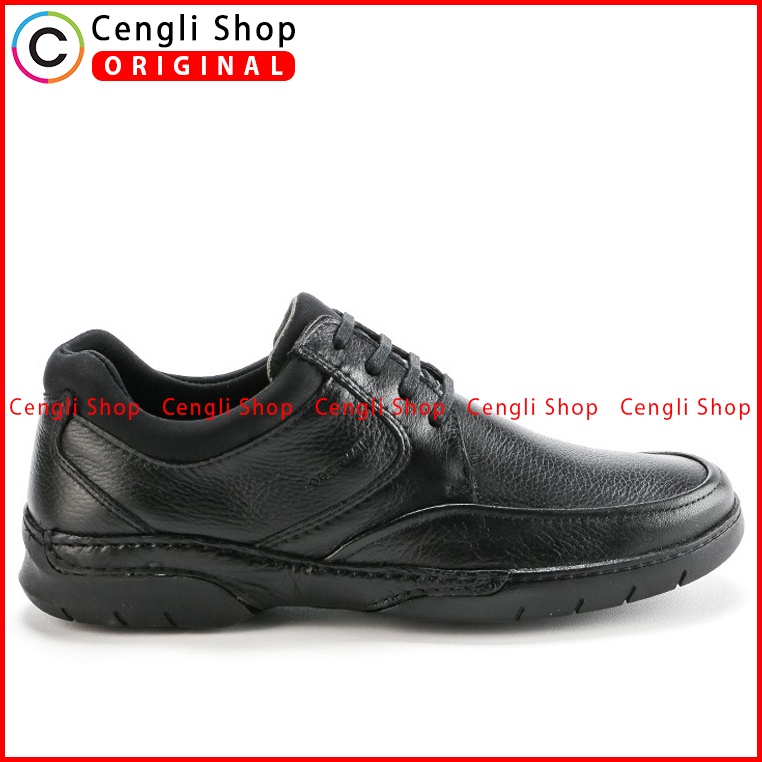 SEPATU OBERMAIN PRIA ORIGINAL PANTOFEL FORMAL KULIT ASLI HITAM OM06