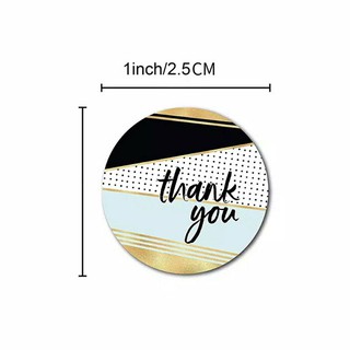 500 pcs 1 Roll Stiker  Label segel tulisan  Thank you 2 