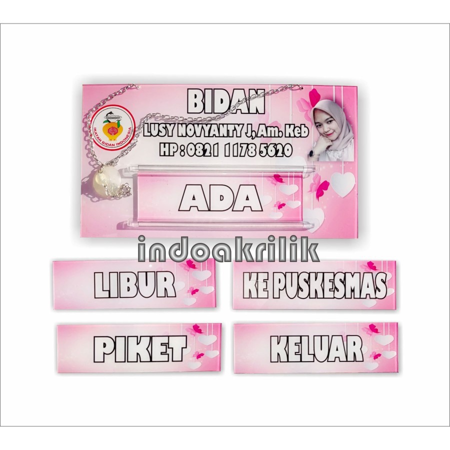 

Papan bidan S2 papan nama Dokter/Bidan Sign Label Acrylic