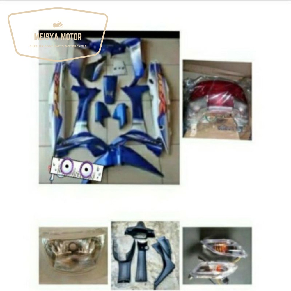 Cover Body Full Set Body Fiz R Fizr Biru Putih Baru
