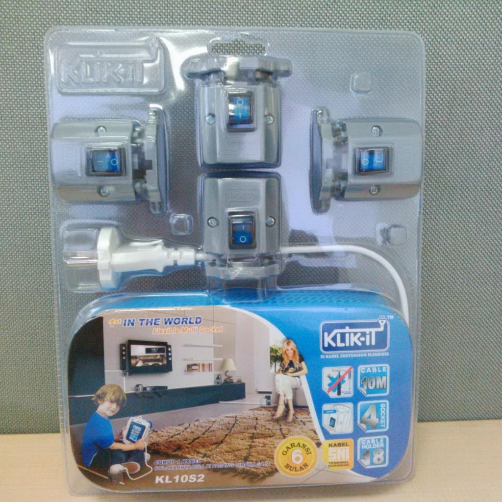 KLIK IT Klik-It Cable Extension Kabel Ekstension Switch 10 Meter 10M