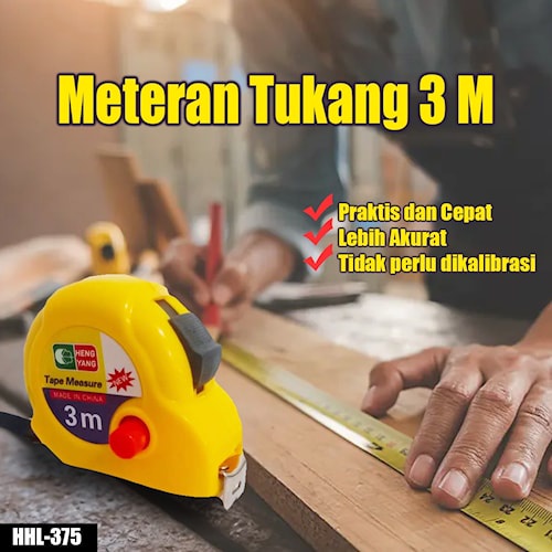 Diskon  Alat Meteran Tukang 3 Meter / Alat Tukang Bangunan Perkakas Metran Meteran 3M / Meteran Tuka