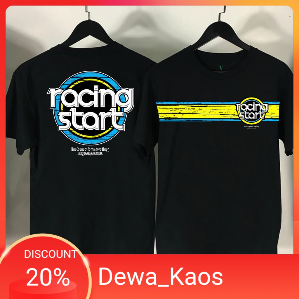 RACING START INDONESIAN / KAOS KEREN PRIA / KAOS KEREN RACING / ANAK MOTOR