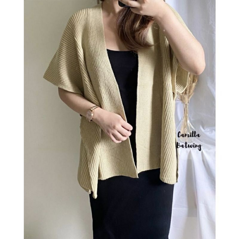 OUTHER CAMILA CARDI BATWING | VEST RAJUT BATWING | ROMPI MODEL KELELAWAR