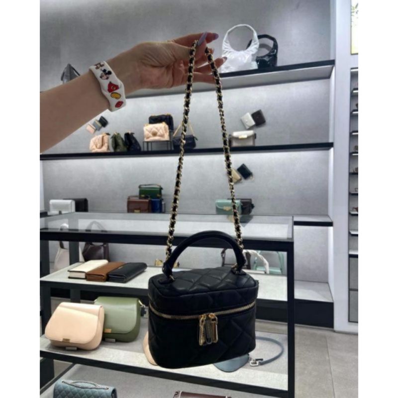 TAS CK QUILTED ROUND POUCH CK 898 ORI PREMIUM IMPORT