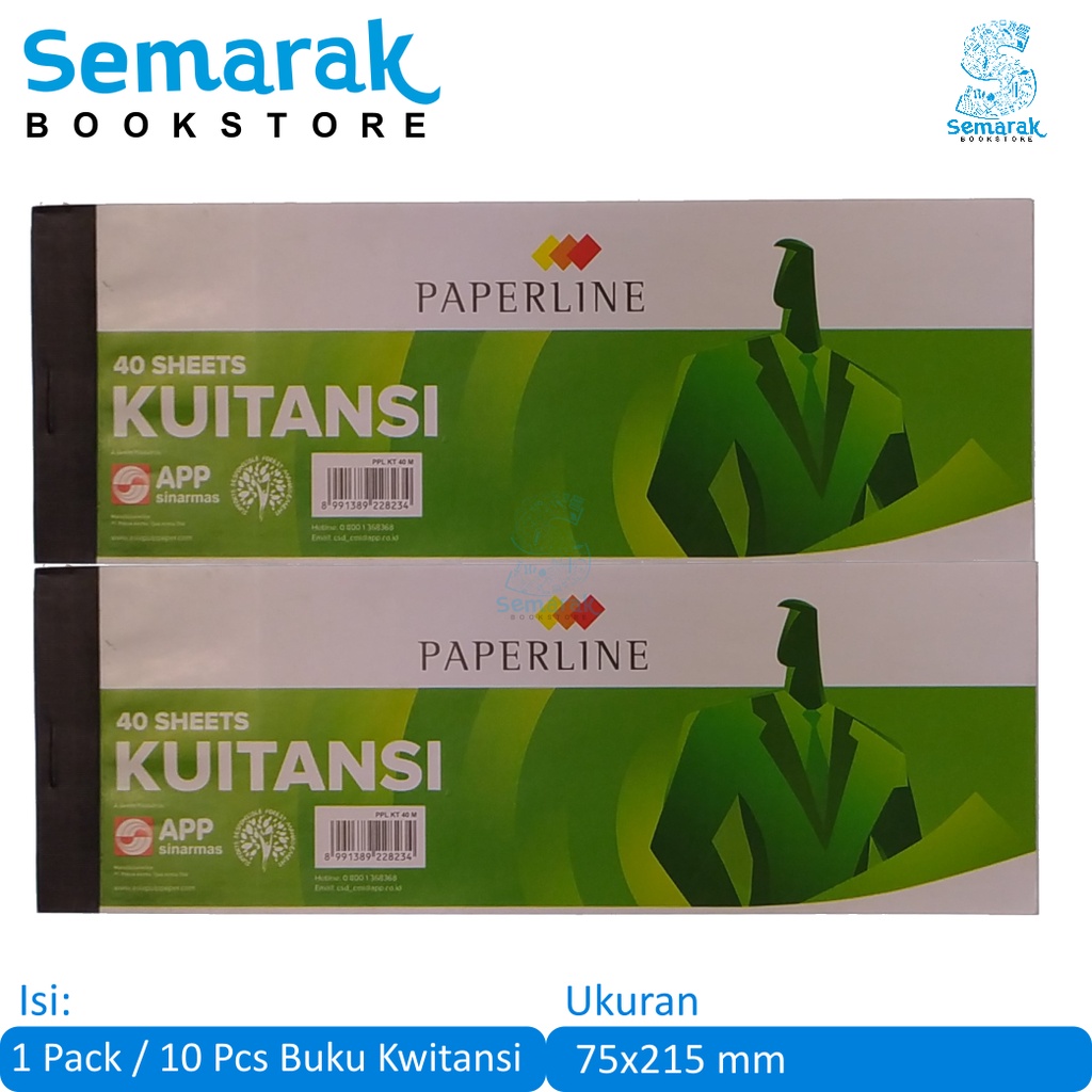 

PaperLine Kwitansi Buku Pembayaran Kecil [1 Pack / 10 Pcs @ 40 Lembar]