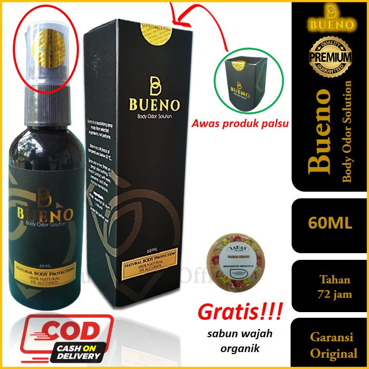 BUENO SPRAY PENGHILANG BAU BADAN  PRIA WANITA TANPA ALKOHOL PARFUM B5