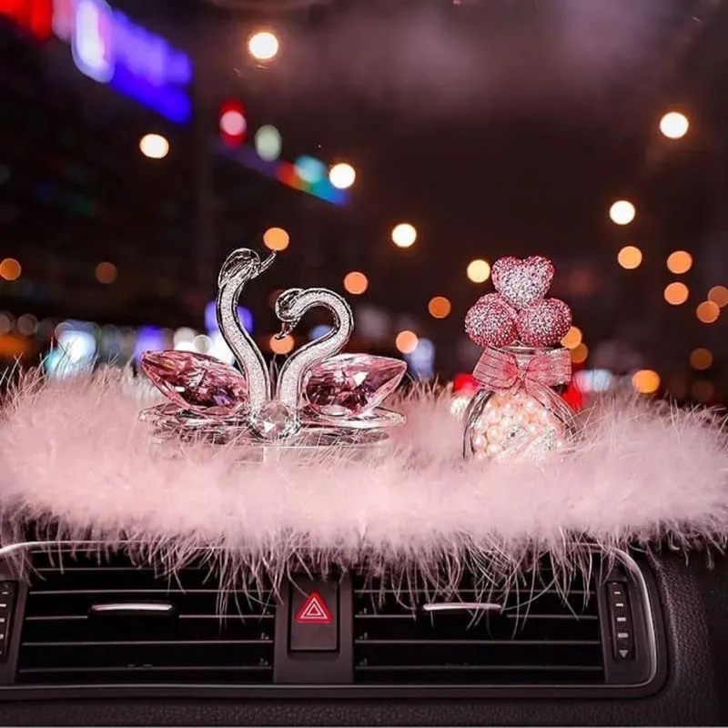 parfume swan hiasan dasbord mobil swan angsa blink Pajangan Tempat Parfum Mobil COUPLE angsan CRYSTAL