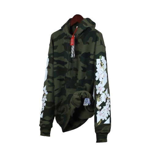 Jaket Sweater Hoodie OFF WHT FLOWERS CAMO – Army Edition Fashion Trendy Casual Pria Good Brand Quali