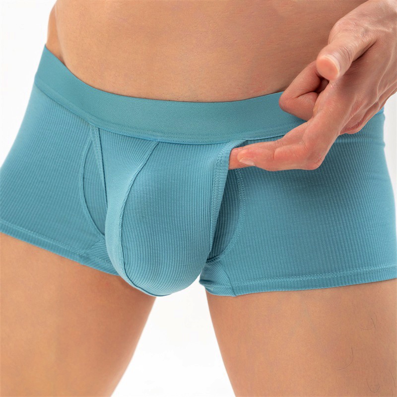 Men Shorts Underwear Pouch Scrotal Support Underpants Panties Hombre Male Lingerie U Convex Breathab