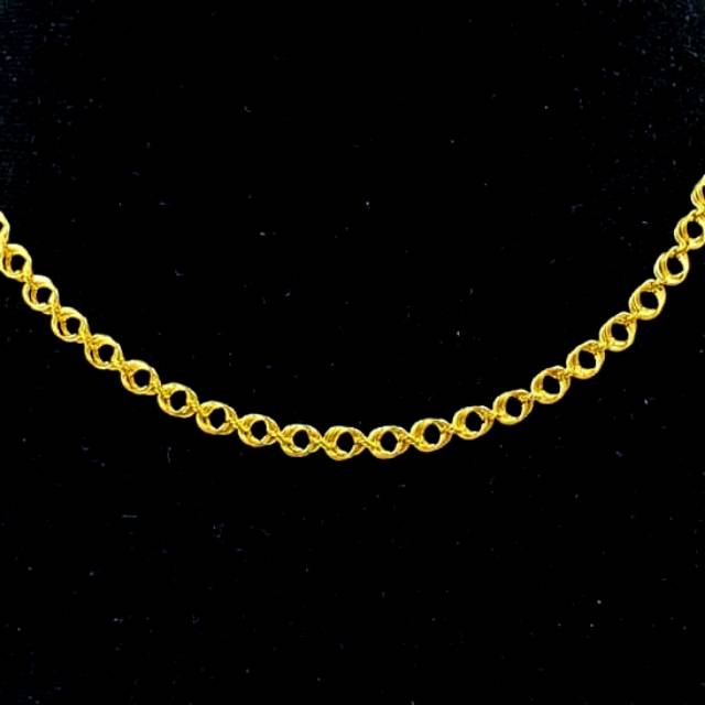 Kalung Fancy Korea Chain Emas asli Kadar 700 berat 5 gram