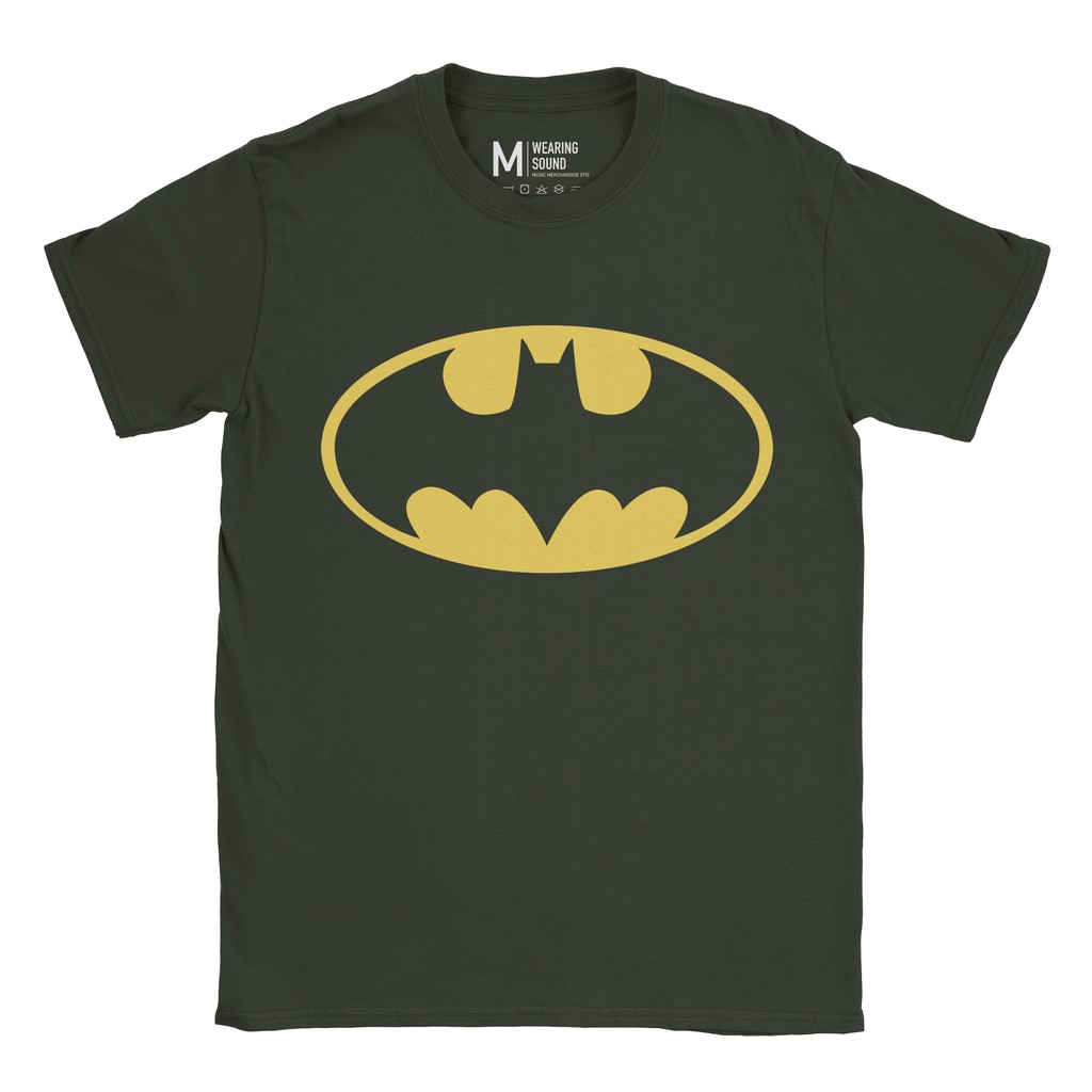 Baju Kaos Movie Batman Logo Forest Green