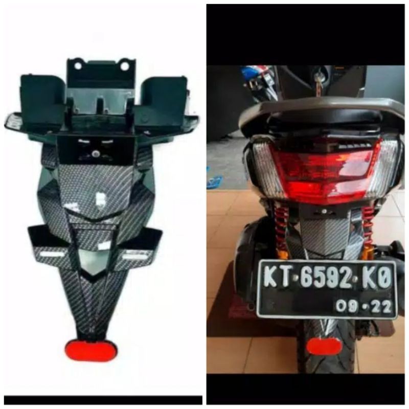 spakbor belakang nmax karbon model ninja 250fi Nemo spakbor nmax karbon nemo